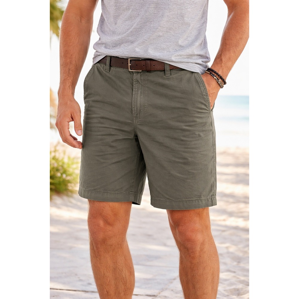 Lands' End Chino Shorts Mens 46 Green Olive Legacy Chino‎ Gorpcore Preppy